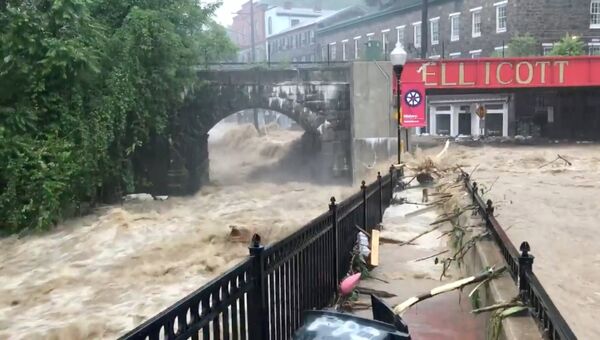 Наводнение в городе Элликотт штата Мэриленд, США. 27 мая 2018