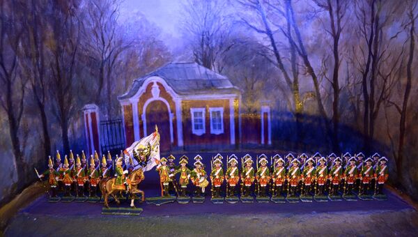 Экспозиция в музее оловянного солдатика в Санкт-Петербурге