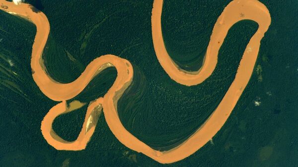 Река Амазонка снятая с борта МКС