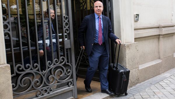 Уильям Браудер выходит из офиса прокурора в Мадриде после встречи со старшим прокурором Хосе Гринде. 30 мая 2018