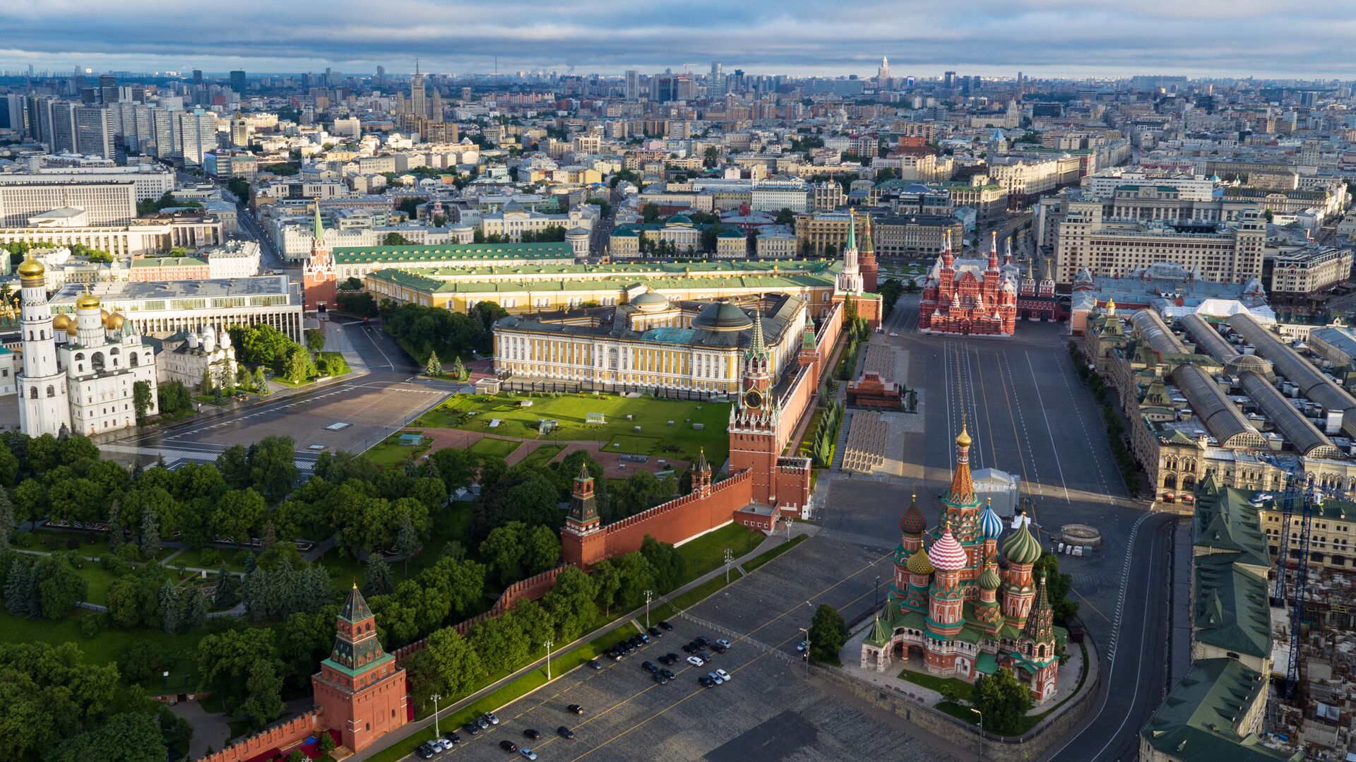Московский Кремль аэросъемка