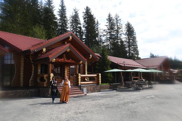 Информационный центр для туристов в горном парке Рускеала