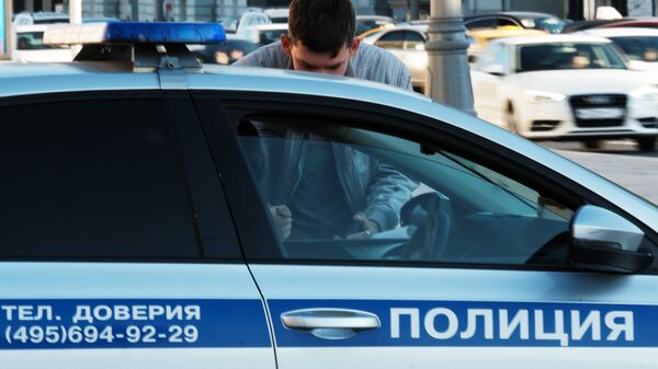 Автомобиль полиции на улице Москвы