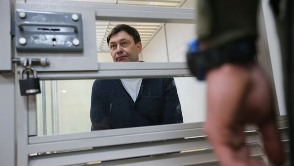 Кирилл Вышинский во время рассмотрения апелляции на арест в Херсонском суде. Архивное фото