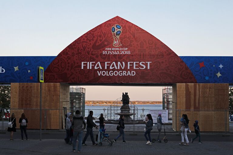 Строительство зоны для Фестиваля болельщиков в Волгограде