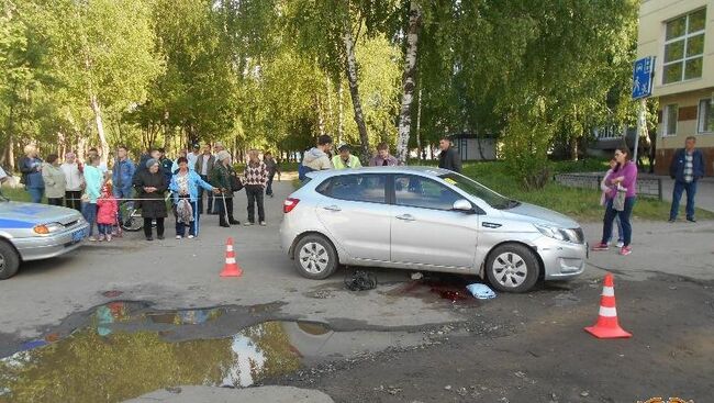 На месте ДТП на улице Строителей в Йошкар-Оле. 3 июня 2018