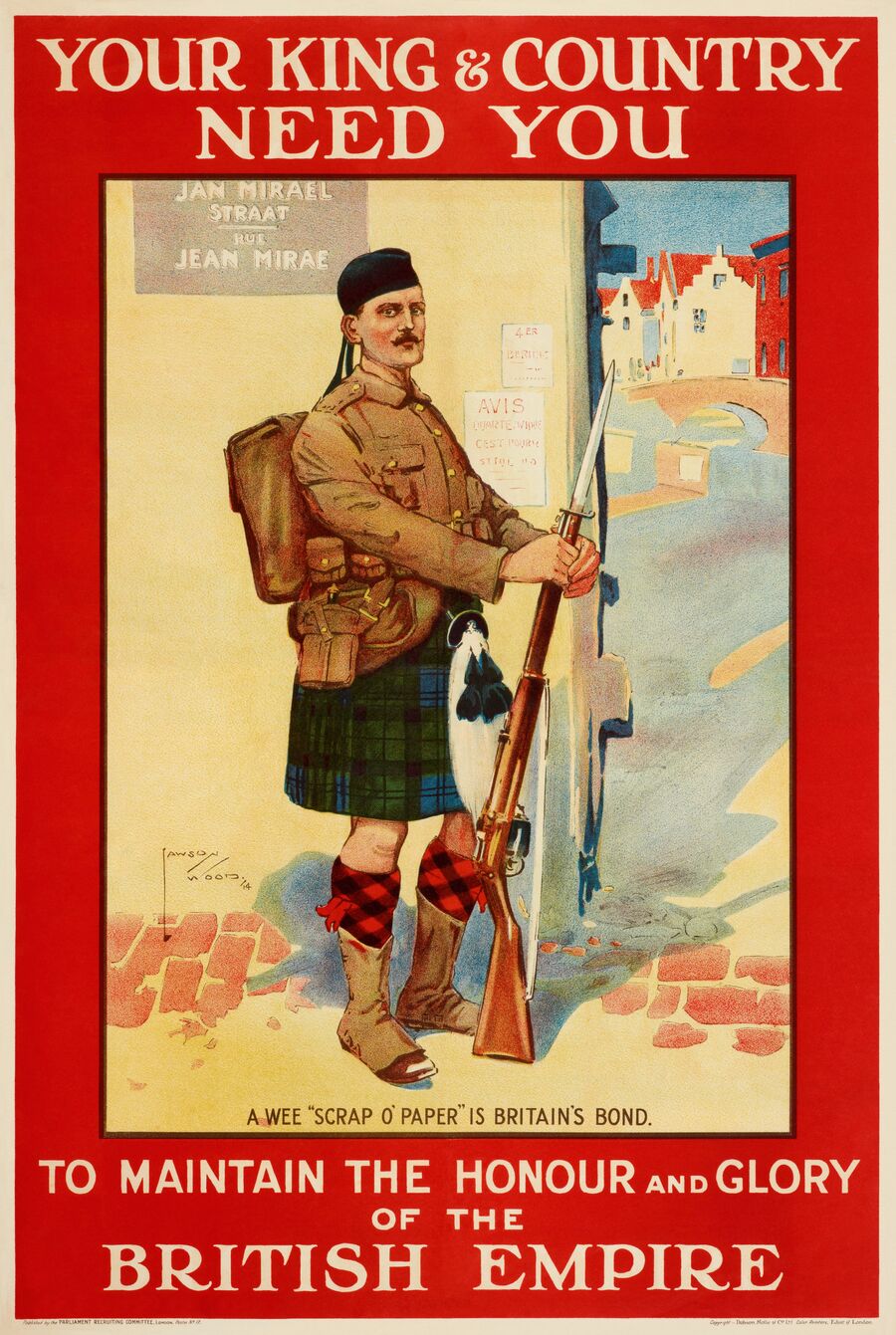 Агитационный плакат времен Первой мировой войны. Великобритания, 1914