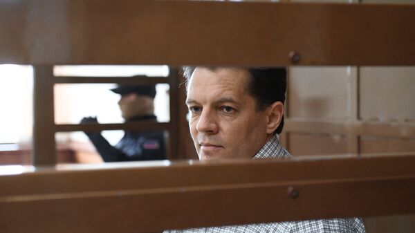 Роман Сущенко в Московском городском суде во время оглашения приговора. 4 июня 2018