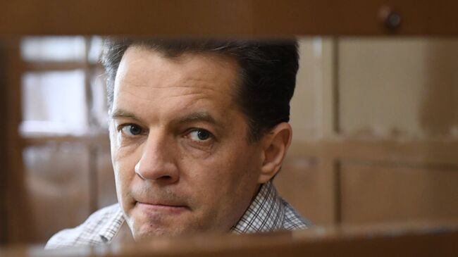 Роман Сущенко в Московском городском суде во время оглашения приговора. 4 июня 2018