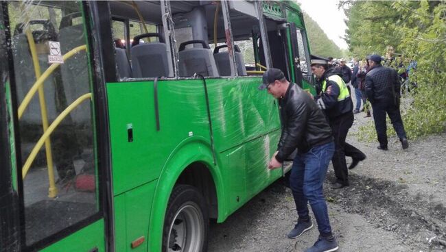 ДТП с участием пассажирского автобуса в Екатеринбурге. 4 июня 2018