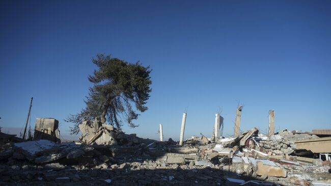 Разрушенные дома в провинции Эль-Хасаке на северо-востоке Сирии. Архивное фото