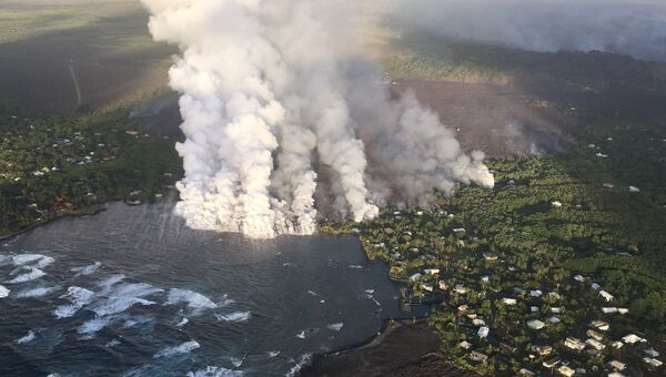 Последствия излияния магмы вулкана Килауэа на Гавайских островах
