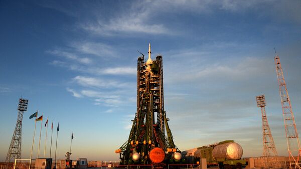 Ракета-носитель на стартовой площадке космодрома Байконур. Архивное фото