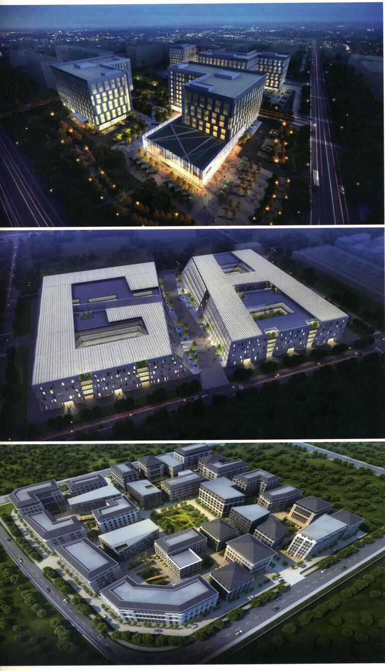 Макет комплекса Пекинской свободной экономической зоны Порт свободной культуры