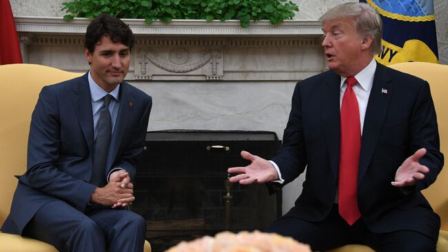 Премьер-министр Канады Джастин Трюдо и президент США Дональд Трамп. Архивное фото