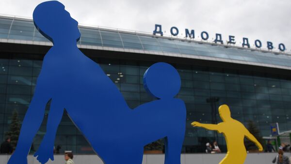 Арт-объекты, установленные к чемпионату мира по футболу 2018, около аэропорта Домодедово
