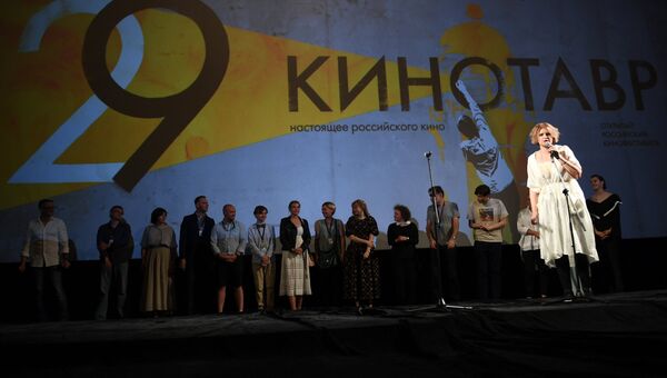 Режиссер Авдотья Смирнова на премьере своего фильма История одного назначения на фестивале Кинотавр в Сочи. 9 июня 2018