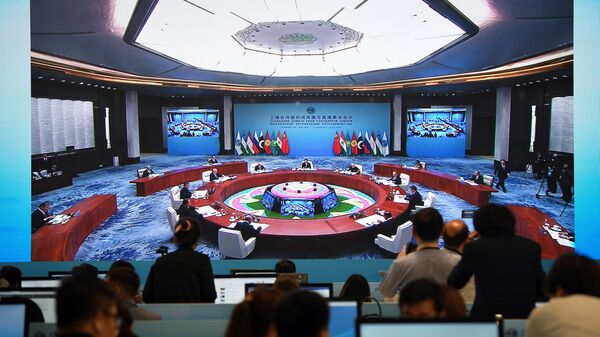 Лидеры стран ШОС на саммите в Циндао. 10 июня 2018