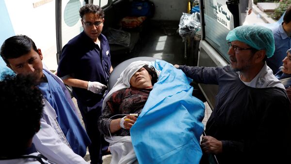 Раненые в больнице после теракта в Кабуле, Афганистан. 11 июня 2018