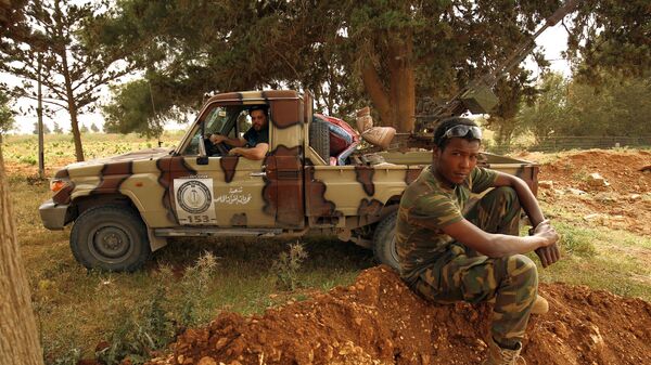 Ливийские военные, подчиненные верховному главнокомандующему вооруженных сил Ливии Халифу Хафтару