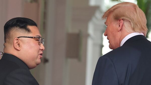 Трамп и Ким Чен Ын на саммите