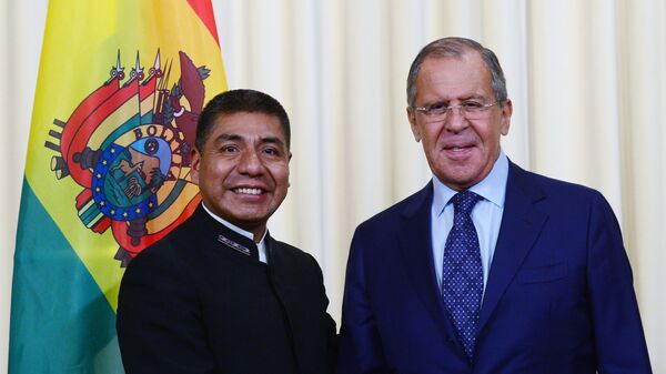 Министр иностранных дел РФ Сергей Лавров и глава МИД Боливии Фернандо Уанакуни Мамани