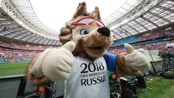 Официальный талисман чемпионата мира по футболу ФИФА-2018 волк Забивака