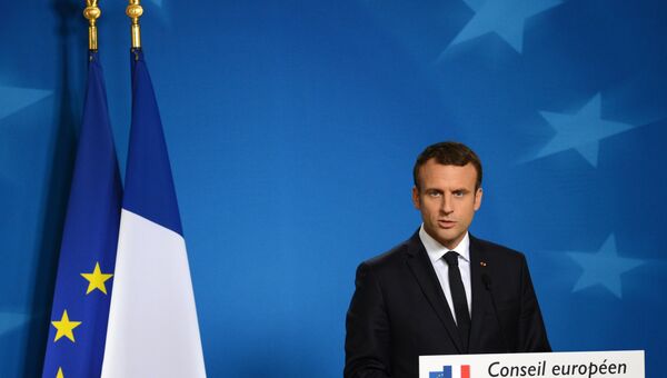 Президент Франции Эммануэль Макрон на саммите государств и правительств стран-участниц Европейского союза в Брюсселе