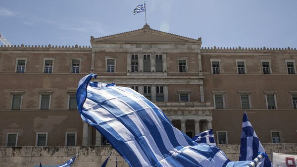 Флаг Греции. Архивное фото