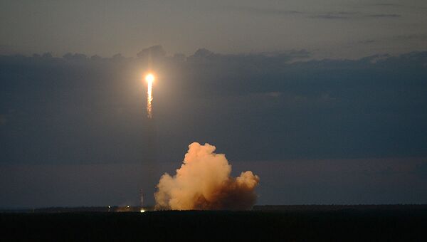 Пуск ракеты Союз-2.1Б с российским навигационным космическим аппаратом Глонасс-М. Архивное фото