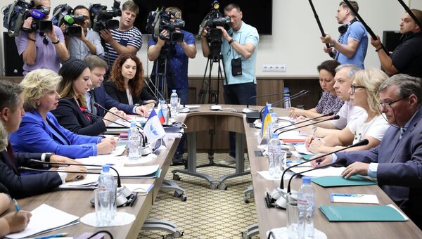 Встреча уполномоченной по правам человека в РФ Татьяны Москальковой с украинской коллегой Людмилой Денисовой. 18 июня 2018
