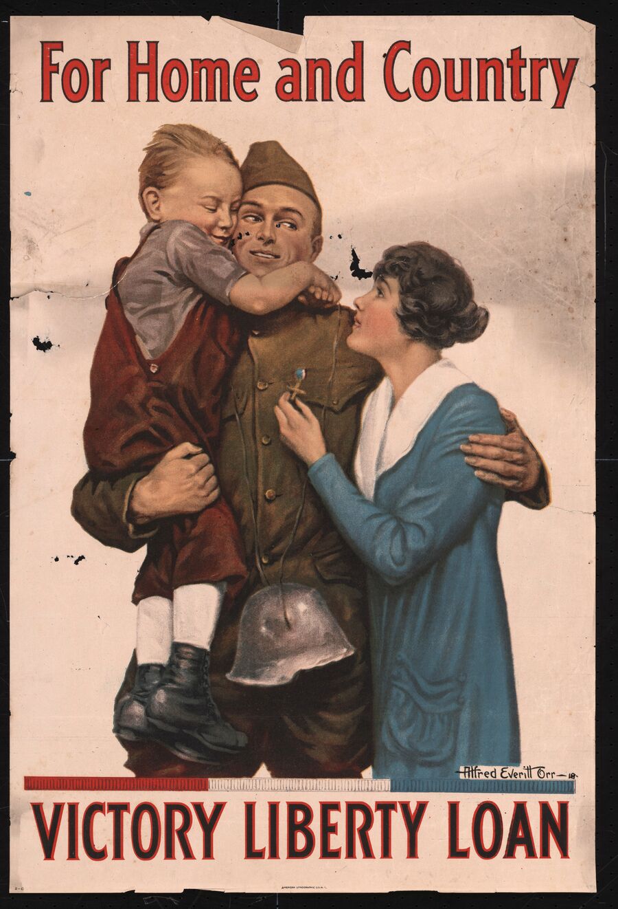 Американский агитационный плакат времен Первой мировой войны