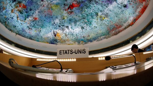 Пустые места делегации США на сессии Совета по правам человека при ООН в Женеве