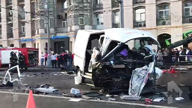 ДТП на Кутузовском проспекте, Москва. 21 июня 2018