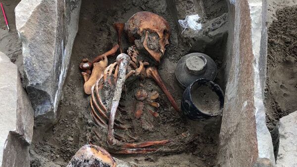 Мумия, обнаруженная на могильнике Терезин в Красноярском Крае