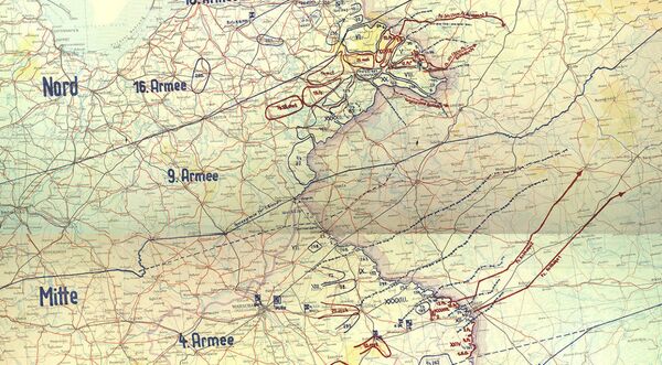 Трофейная карта План Барбаросса. 22 июня 1941 Трофейная карта План Барбаросса. 22 июня 1941