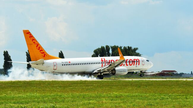 Самолет Boeing 737-800 авиакомпании Pegasus Airlines. Архивное фото