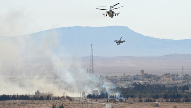 Вертолеты Ка-52 Аллигатор в Сирии. Архивное фото