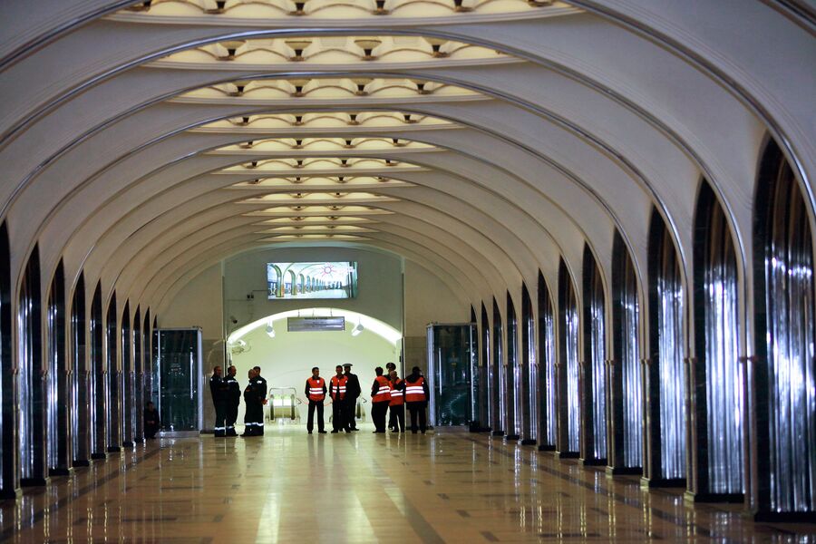 Станция московского метро «Маяковская» после завершенной комплексной реконструкции, которая длилась пять лет