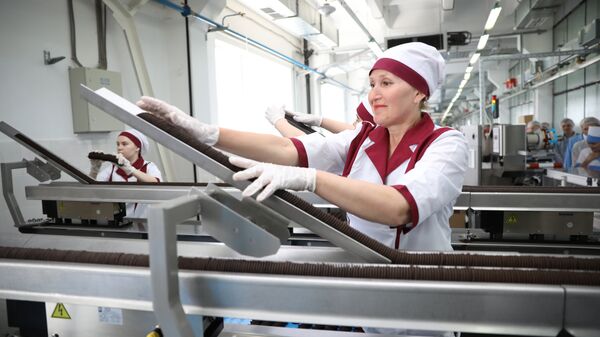 Новая линия по производству сахарного печенья на кондитерской фабрике АККОНД в Чебоксарах