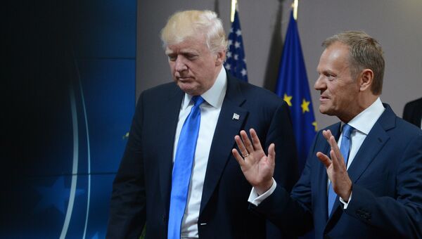 Президент США Дональд Трамп и председатель Европейского совета Дональд Туск. Архивное фото