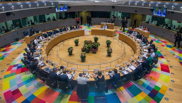 Лидеры ЕС принимают участие в саммите в Брюсселе, Бельгия. 28 июня 2018