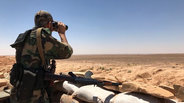 Cирийская армия на границе с Ираком 