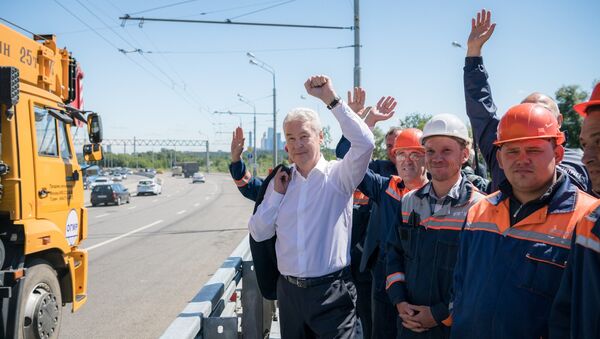 Сергей Собянин на открытии нового Крылатского моста. 2 июля 2018