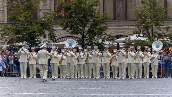Выступление Президентского оркестра на Красной площади. Архивное фото