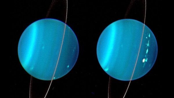 Фотография Урана, полученная телескопами Европейской южной обсерватории