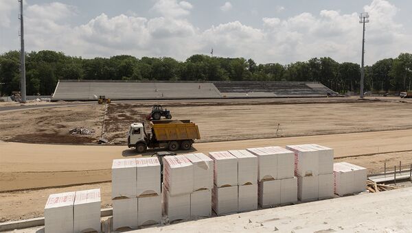 Строительство стадиона Нарт в Черкесске