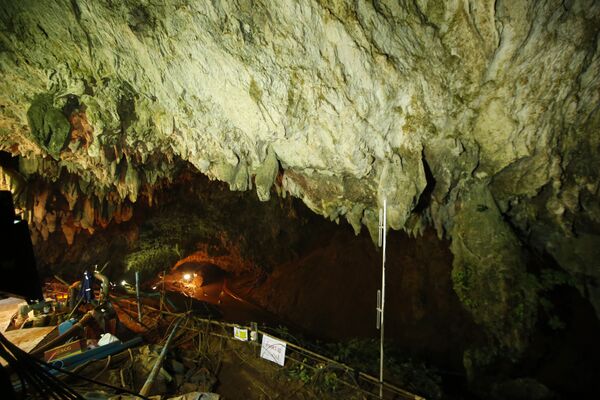 Пещера Тхам Луанг в провинции Чиангмай, Таиланд. 4 июля 2018 года
