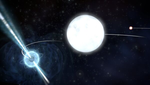 Ученые впервые сравнили скорости падения пушинки и нейтронной звезды (слева) – самого плотного объекта Вселенной