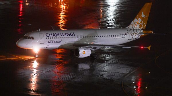 Самолёт сирийской компании Cham Wings Airlines, прибывший из Дамаска